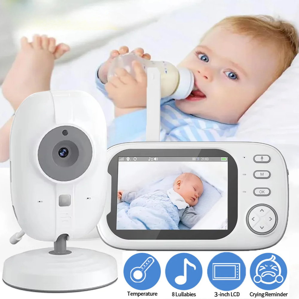 Audio Detect Music - Baby Monitoring Camera 3.5 Inch LCD