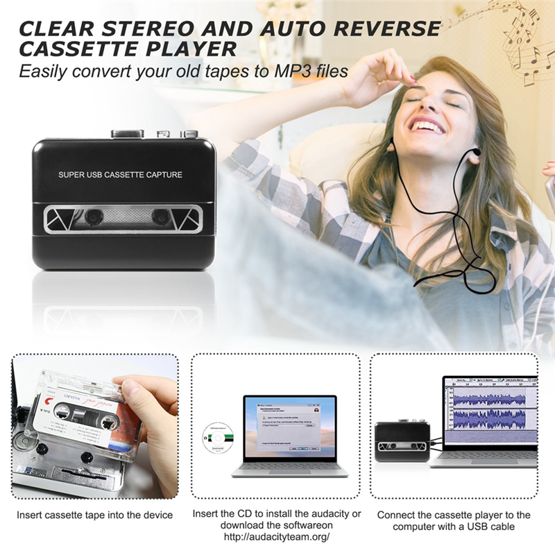 AA60-Super USB Cassette-To-MP3 – обзор и цена Audio Music Player Pc