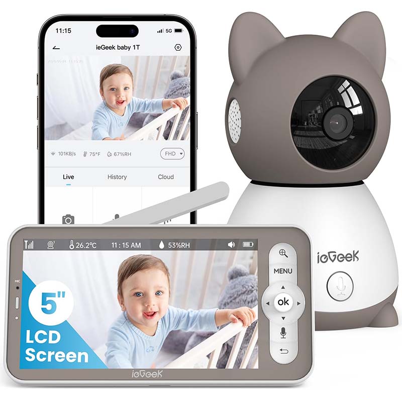 ieGeek Baby Monitor with 2K Ca – обзор и цена Audio Detect Music