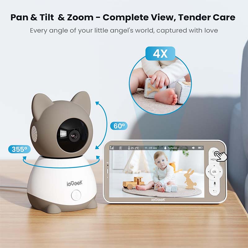ieGeek Baby Monitor with 2K Ca – обзор и цена Audio Detect Music