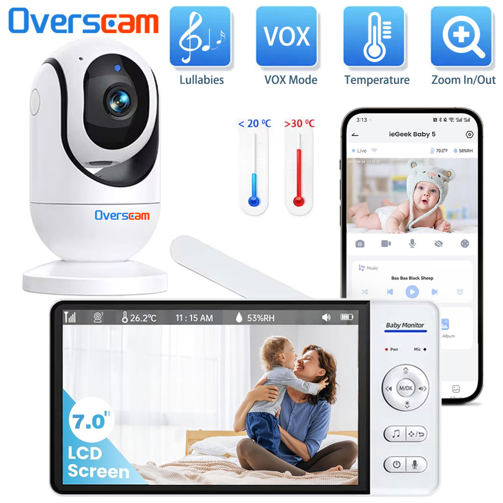 7.0 Inch Screen Baby Monitor 5 – обзор и цена Audio Detect Music