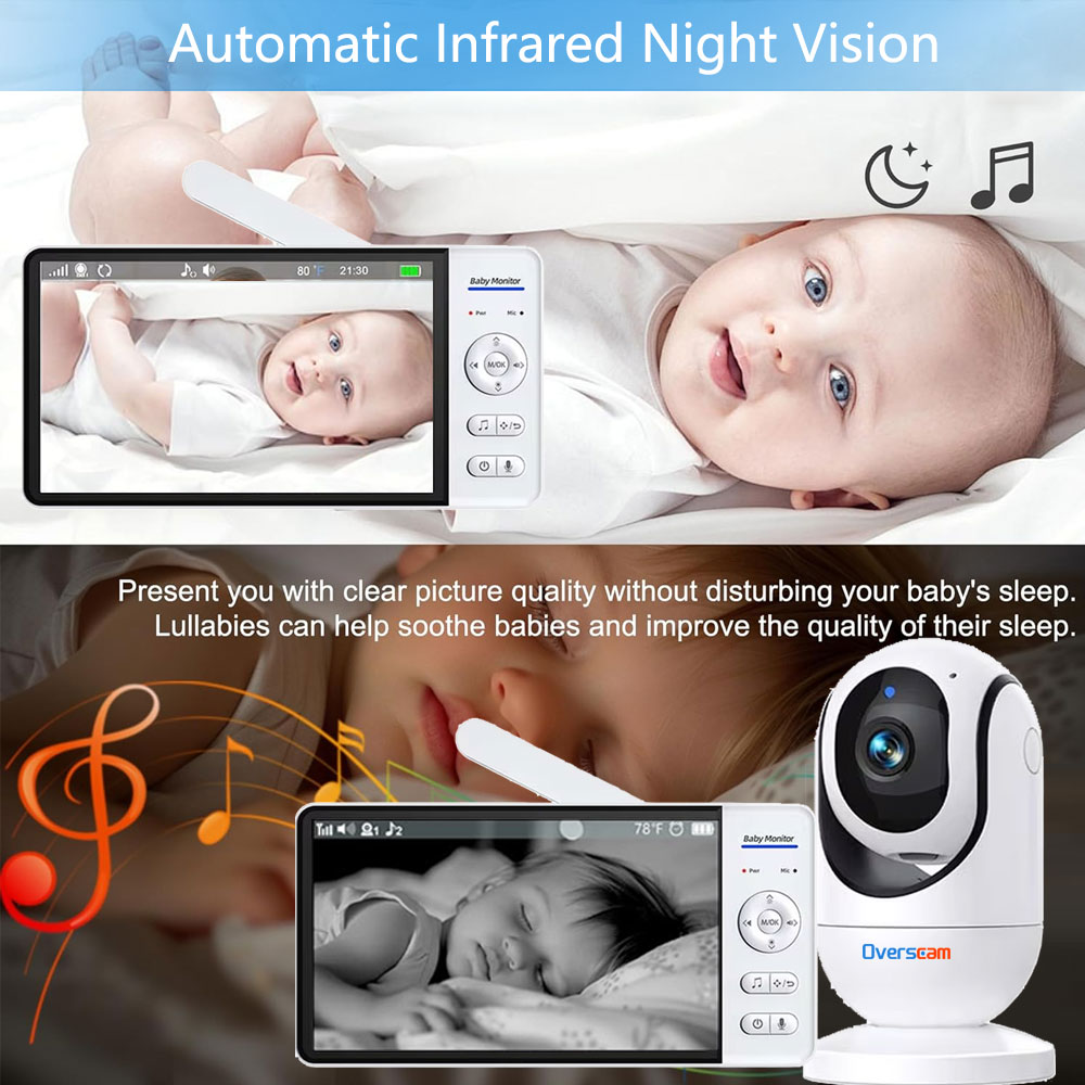 7.0 Inch Screen Baby Monitor 5 – обзор и цена Audio Detect Music