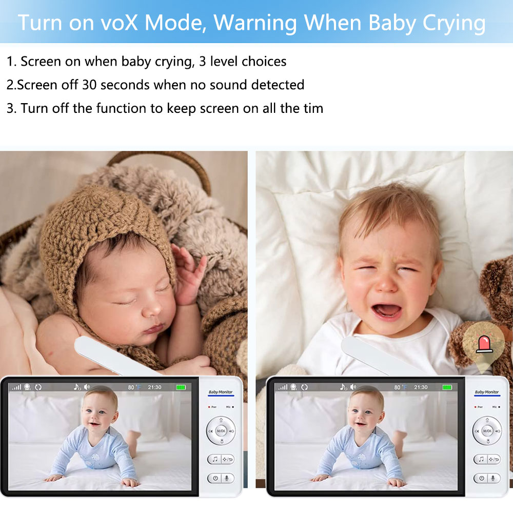 7.0 Inch Screen Baby Monitor 5 – обзор и цена Audio Detect Music
