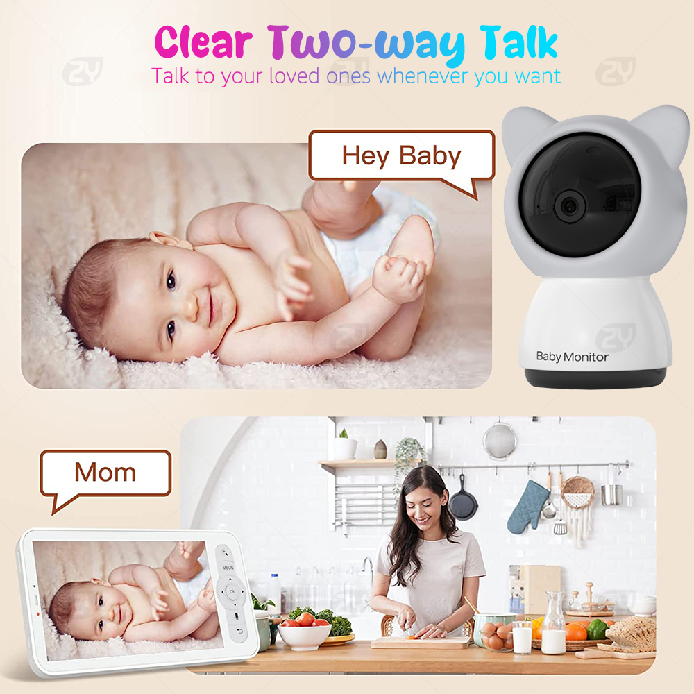 2K/3MP 5-inch Wireless Baby Mo – обзор и цена Audio Detect Music