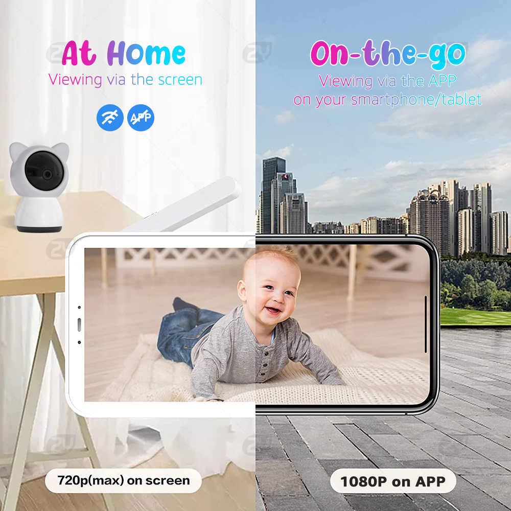 2K/3MP 5-inch Wireless Baby Mo – обзор и цена Audio Detect Music