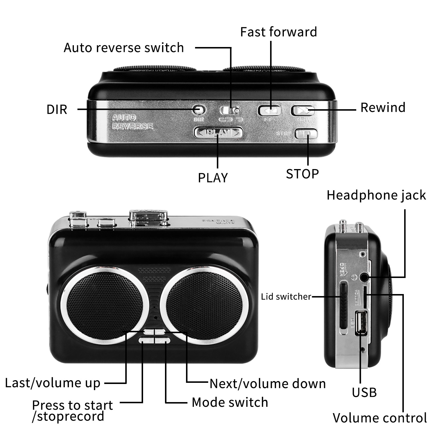 USB Cassette Player Tape to MP – обзор и цена Audio Music Player Pc