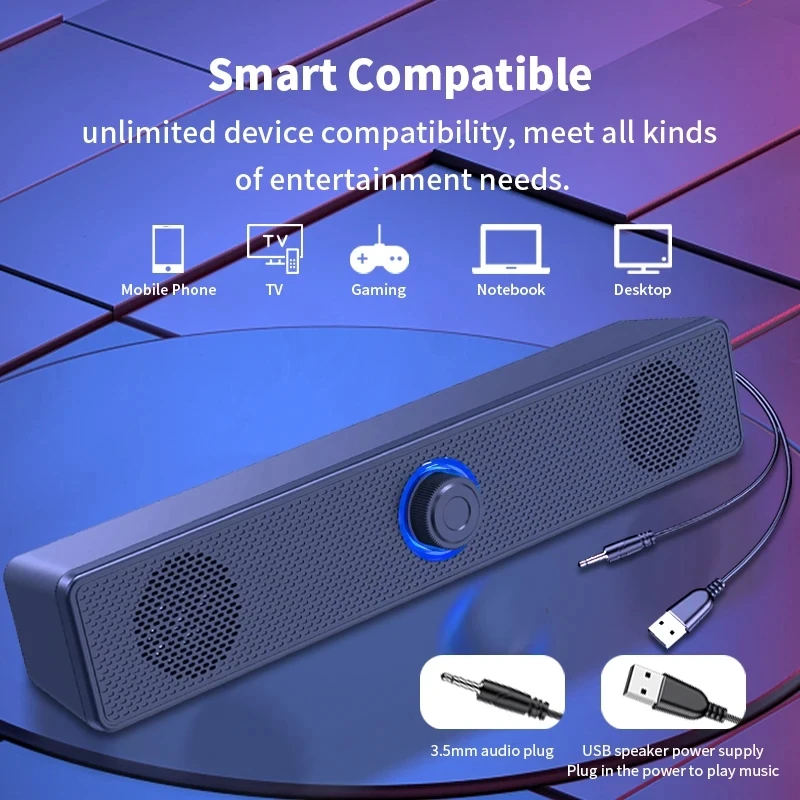 Soundbar Computer PC TV Laptop – обзор и цена Audio Music Player Pc