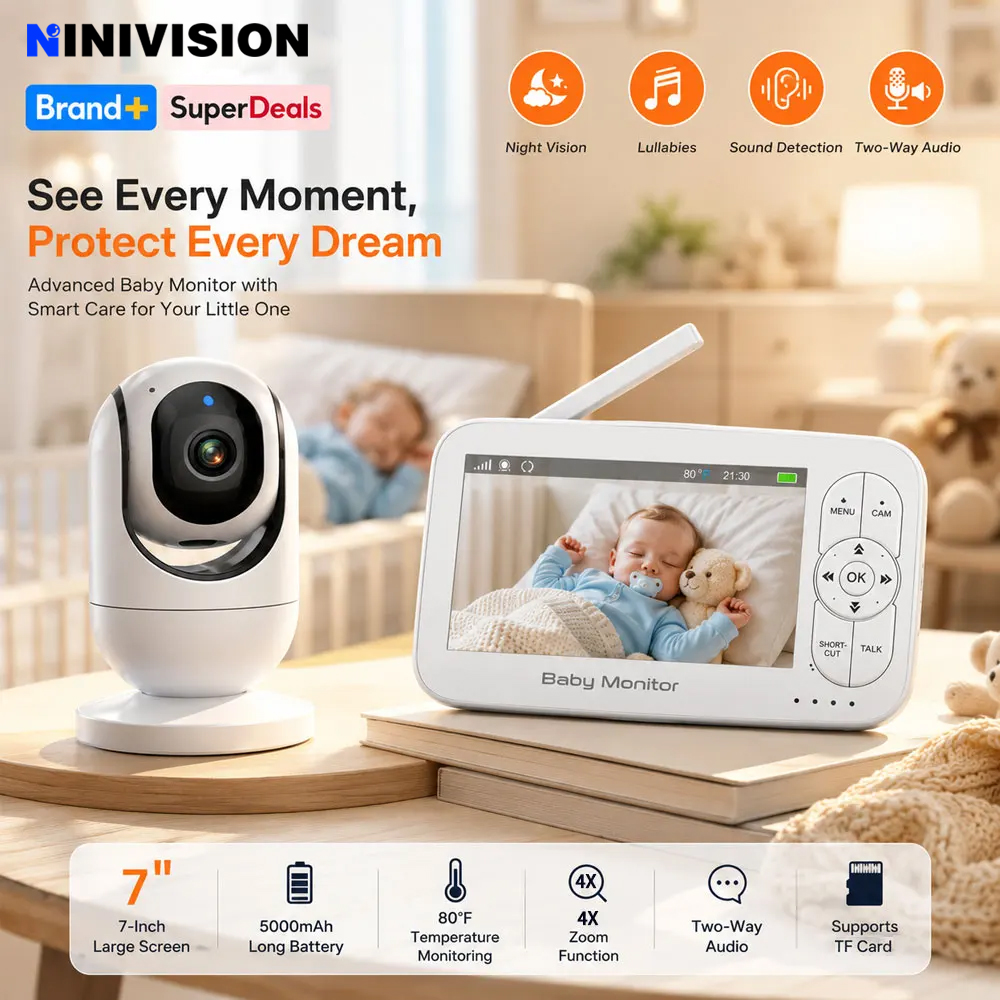 7-Inch 1080P Baby Monitor with – обзор и цена Audio Detect Music
