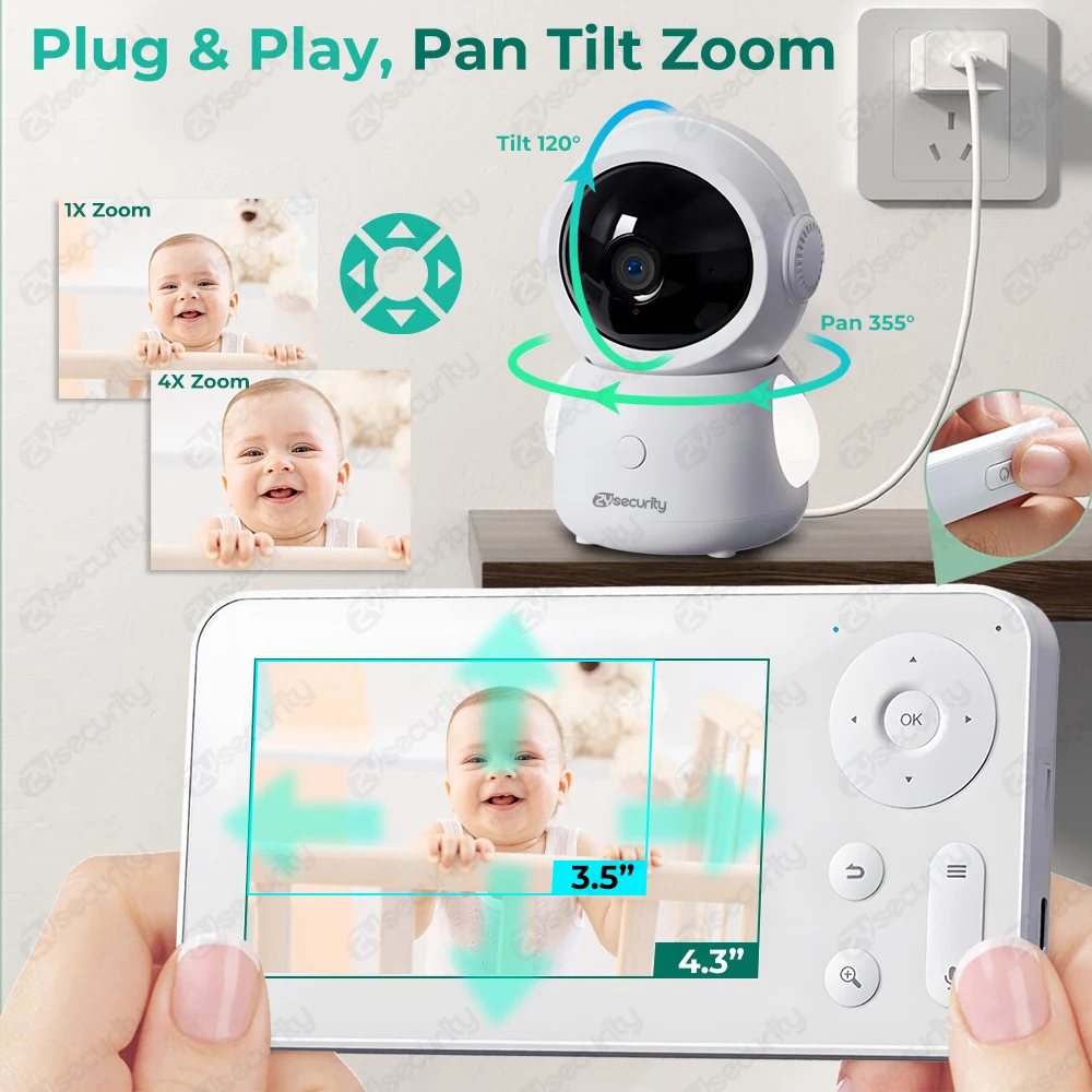 2K WiFi Baby Monitor with Scre – обзор и цена Audio Detect Music