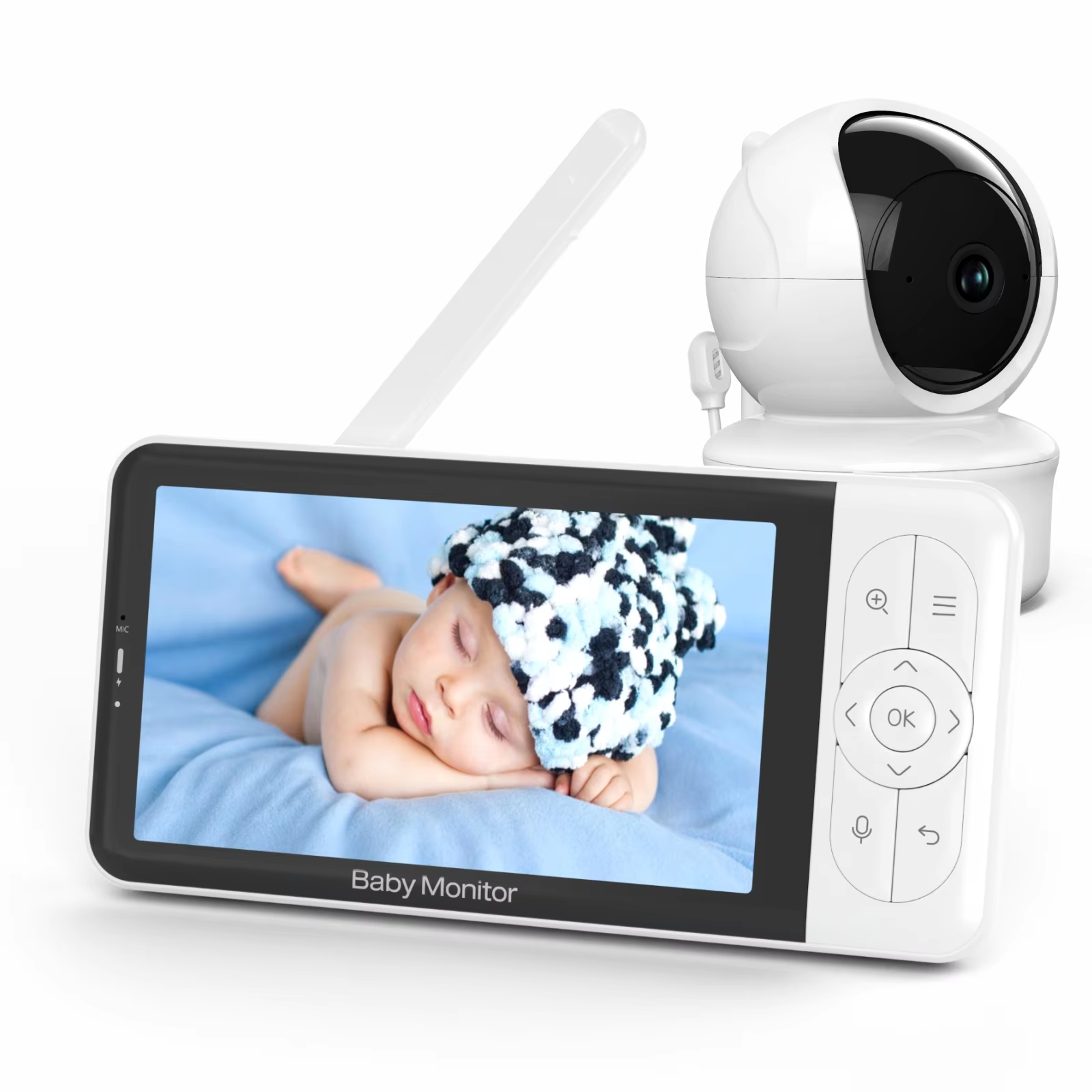 Babystar 5-inch Tuya baby moni – обзор и цена Audio Detect Music