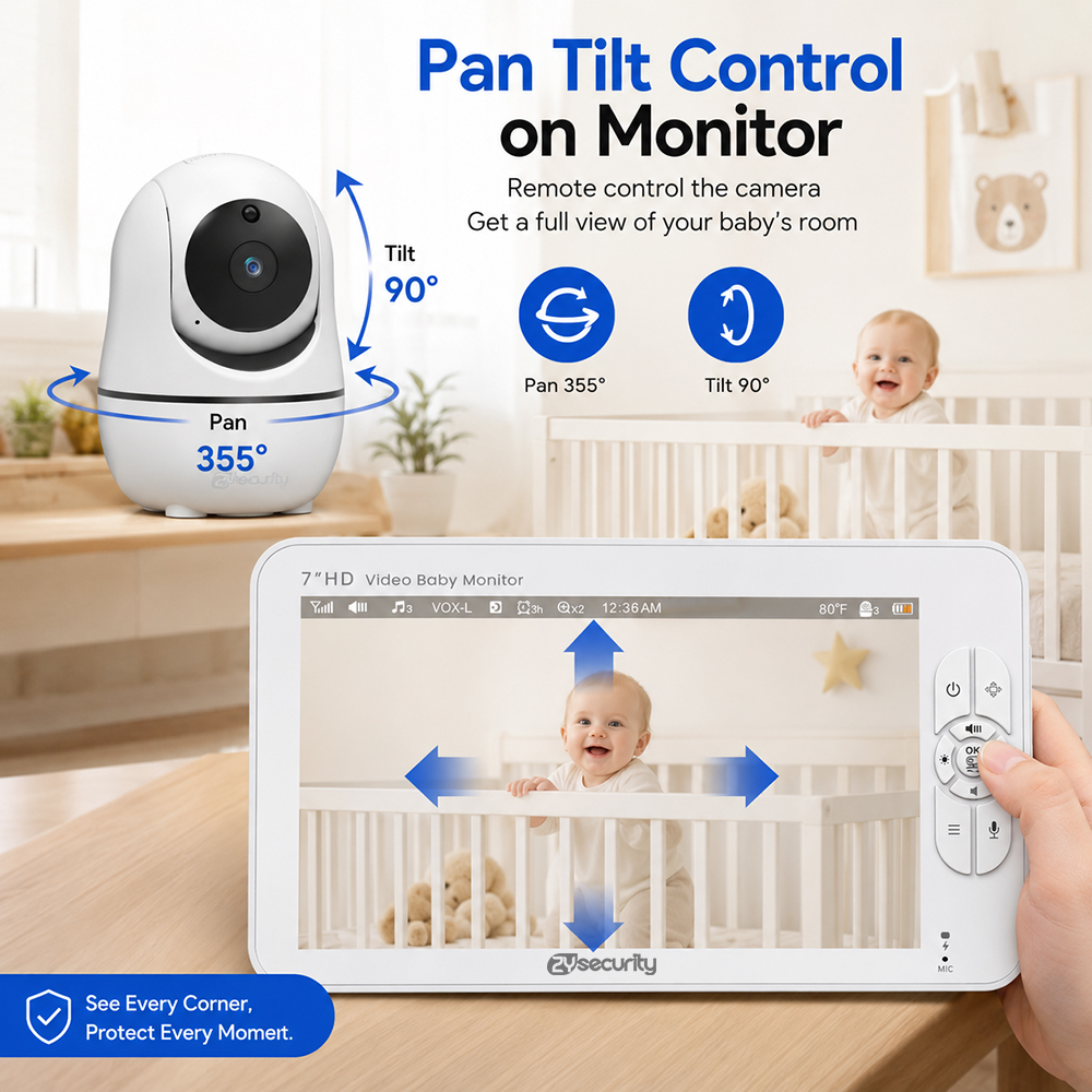 7 Inch Split-Screen Baby Monit – обзор и цена Audio Detect Music