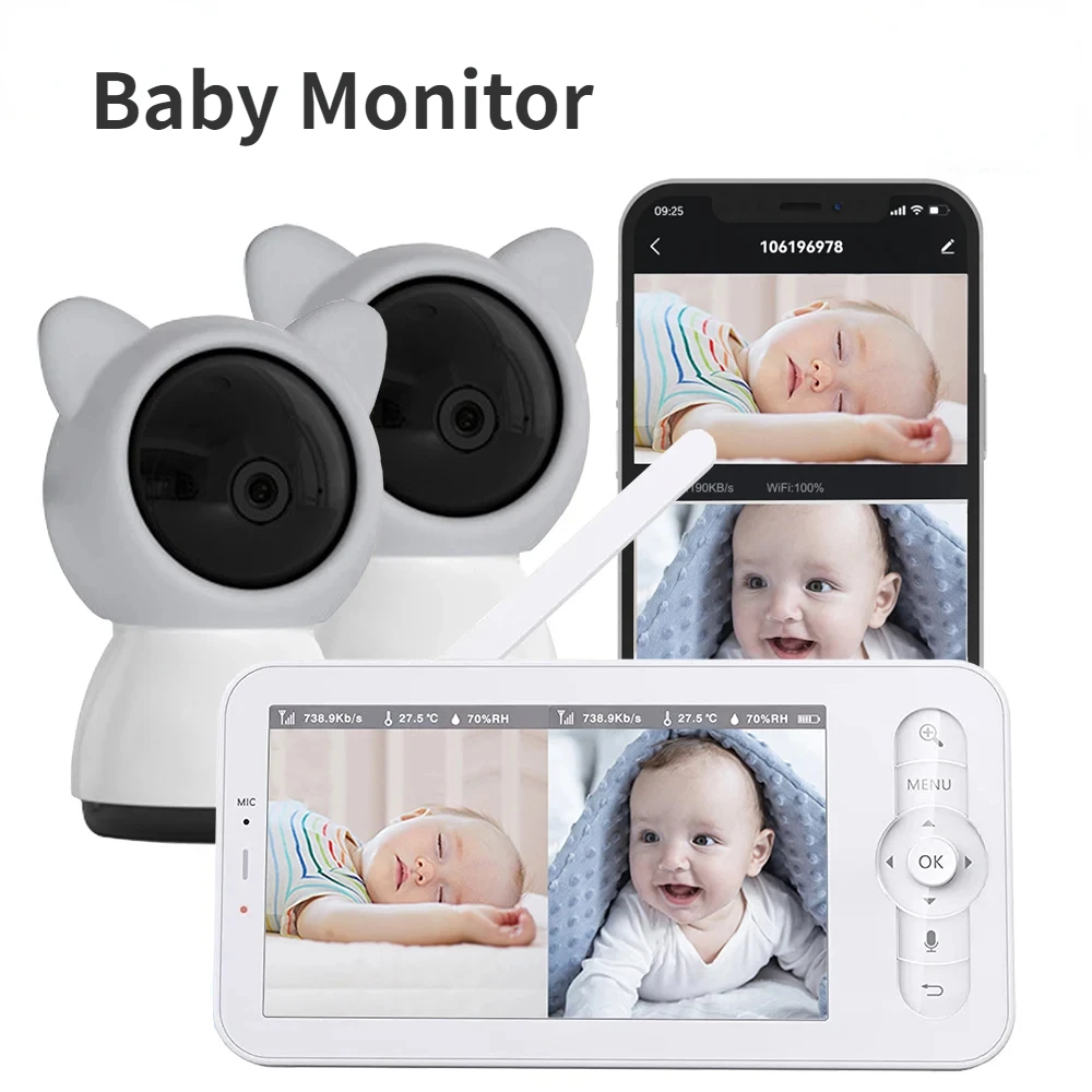 Baby Monitor HD 5 Inch LCD Two – обзор и цена Audio Detect Music
