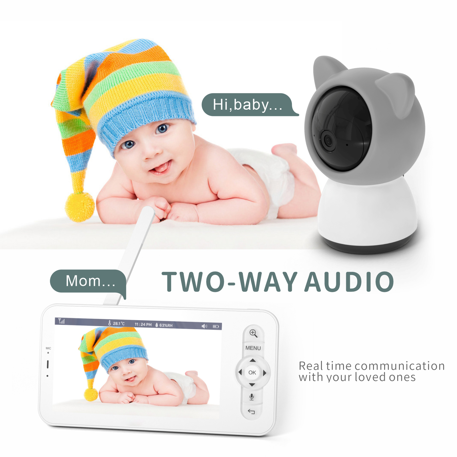 Babystar 5-inch LCD baby monit – обзор и цена Audio Detect Music