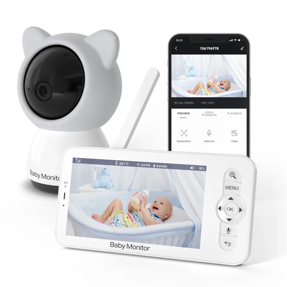 Babystar 5 Inch Wifi Baby Moni – обзор и цена Audio Detect Music