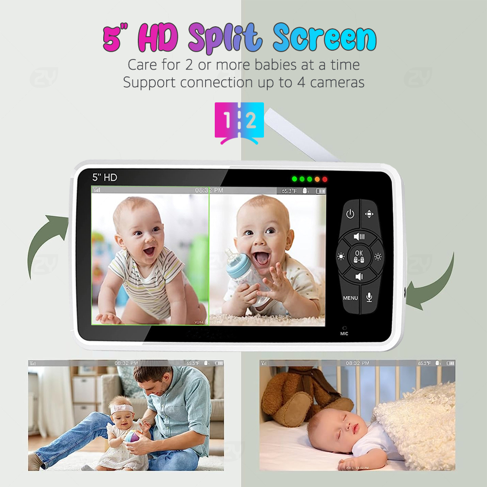 5''Video Baby Monitor with 2 C – обзор и цена Audio Detect Music