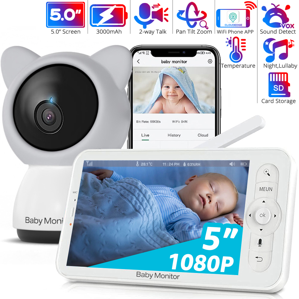 HD WiFi Baby Monitor with APP, – обзор и цена Audio Detect Music